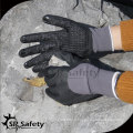 SRSAFETY 15G tricoté tricoté mousse noire nitrile dot gloves